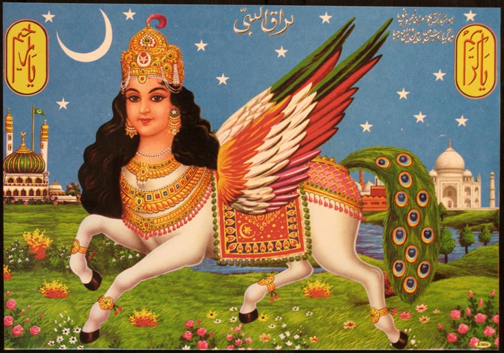 Buraq poster purchased near Nizamuddin, c. 2003. J.B. Khanna.