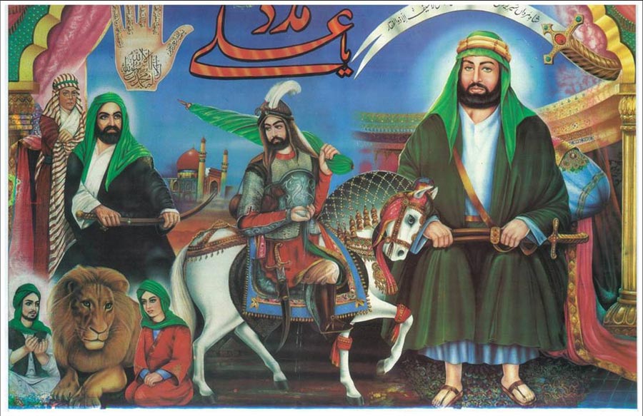 Poster of Imam Husain with Zuljana, purchased in 2007 in Lahore wholesaler’s shop specialising in religious posters.