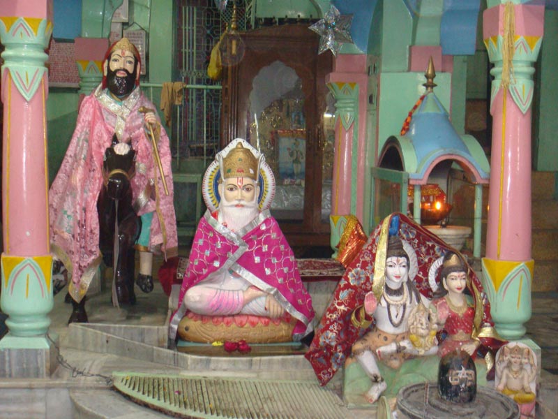 'Gugga Pir, Khwaja Khizr and Shiva parivar (family) at a popular shrine in Amritsar' 2011 -- Yogesh Snehi