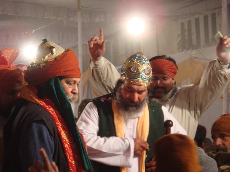 Baba Mehshi Shah being received by Baba Gope Shah at an annual Urs in Amritsar 2011 -- Yogesh Snehi