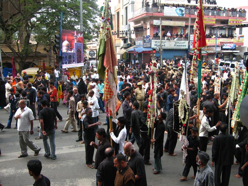 Muharram procession near Johnson’s Market, Bangalore (December 2009)